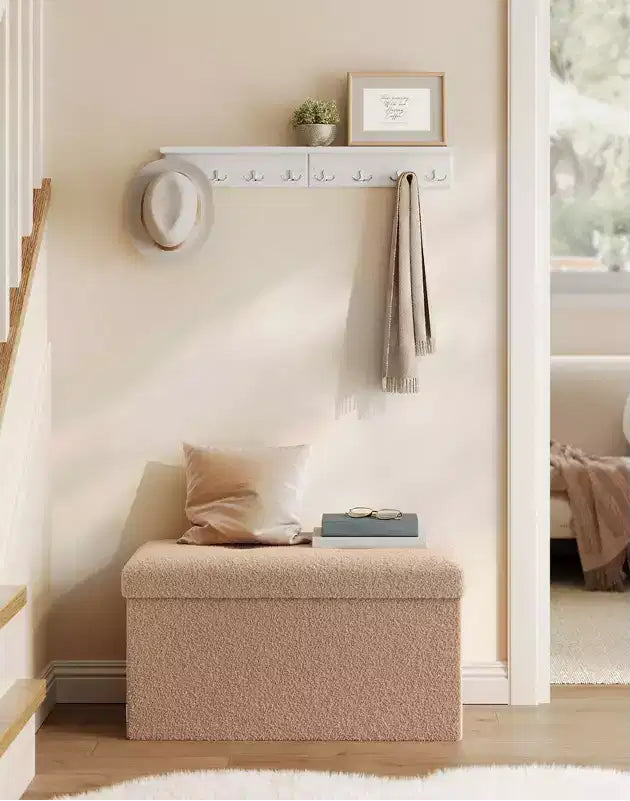 Banc Ottoman de Rangement, Coffre de Rangement, 38 x 76 x 38 cm, Banc de Bout de Lit, Charge jusqu'à 300 kg