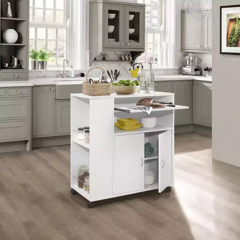 Chariot de cuisine roulant avec armoire de rangement