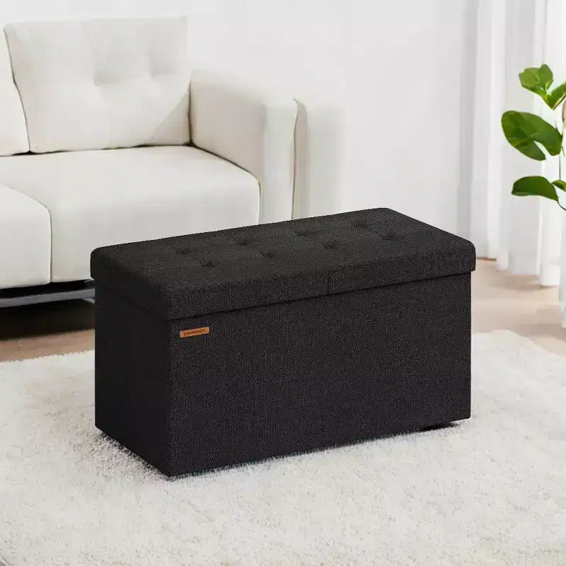 Banc de rangement ottoman de 30 pouces, Ottoman avec rangement, Banc ottoman, Supporte jusqu'à 300 kg pour le salon