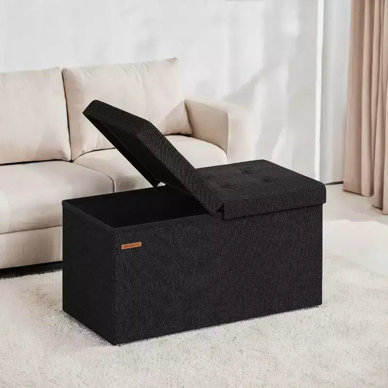 Banc de rangement ottoman de 30 pouces, Ottoman avec rangement, Banc ottoman, Supporte jusqu'à 300 kg pour le salon
