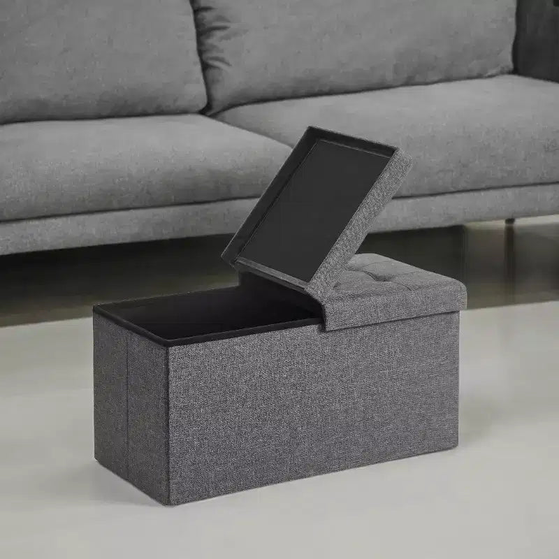 Banc de rangement ottoman de 30 pouces, Ottoman avec rangement, Banc ottoman, Supporte jusqu'à 300 kg pour le salon