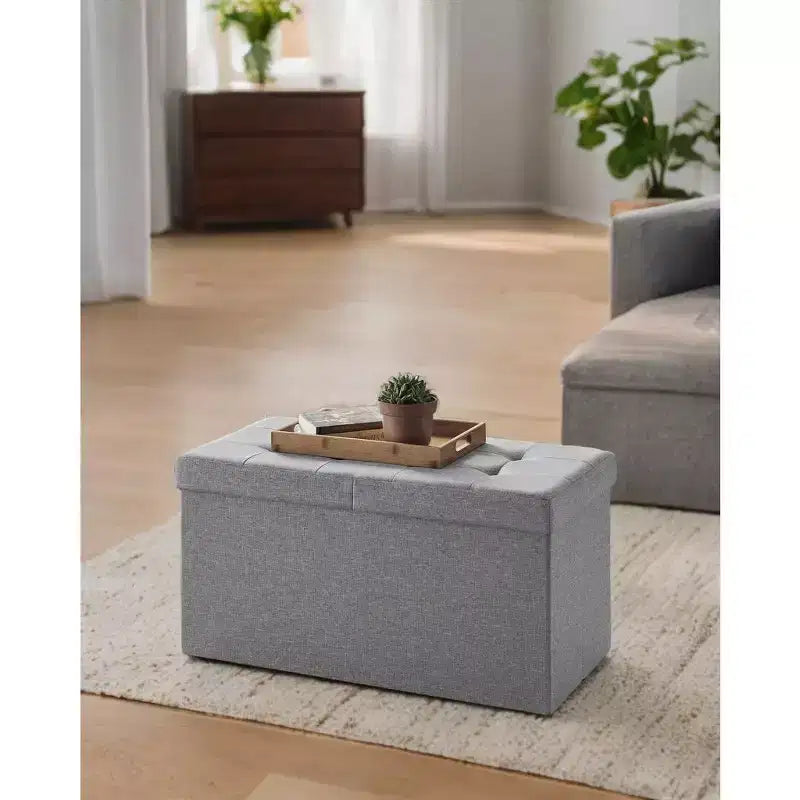 Banc de rangement ottoman de 30 pouces, Ottoman avec rangement, Banc ottoman, Supporte jusqu'à 300 kg pour le salon