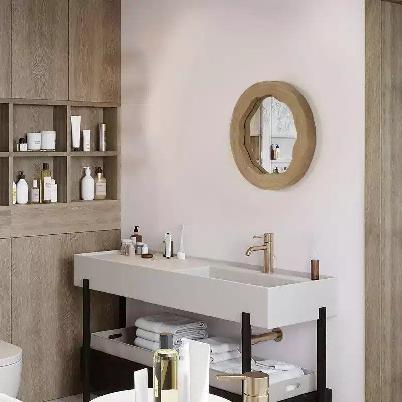 Miroir Mural Rond Suspendu Décoratif Moderne Design Élégant et Contemporain