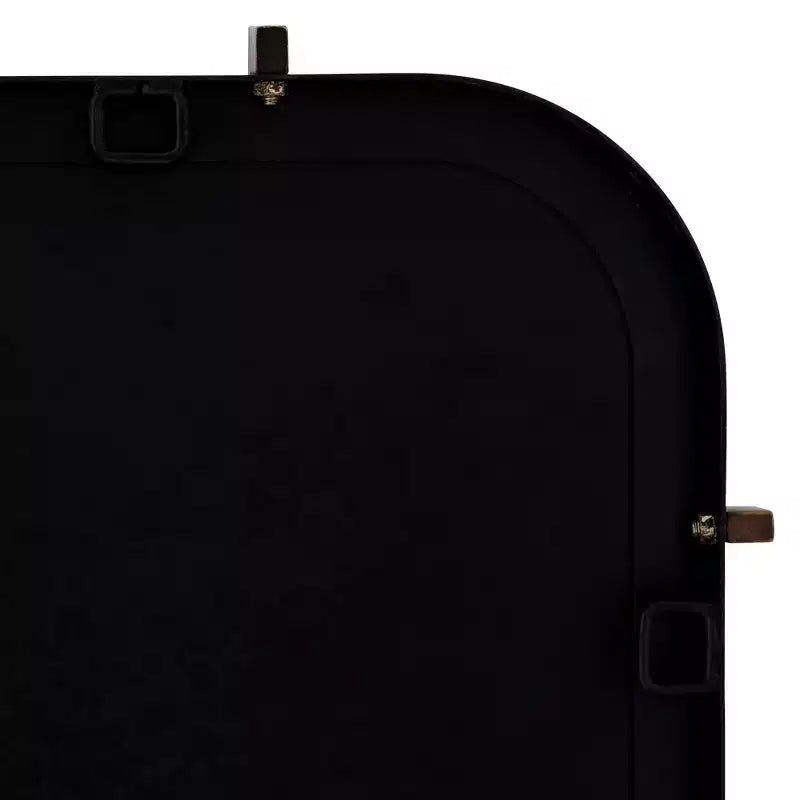 Miroir mural noir aux bords arrondis 24 x 38