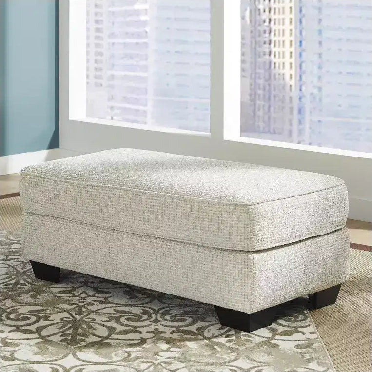 Signature Design by Ashley Monaghan Ottoman, Sandstone Chenille Upholstered Living Room Footrest