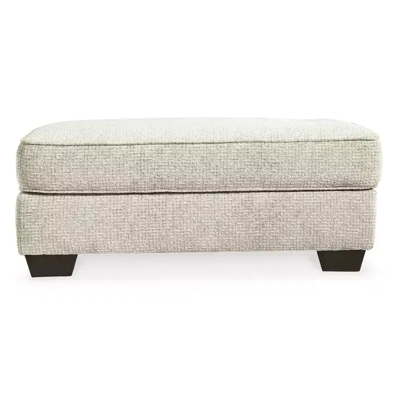 Ottoman, repose-pieds de salon rembourré en chenille couleur grès