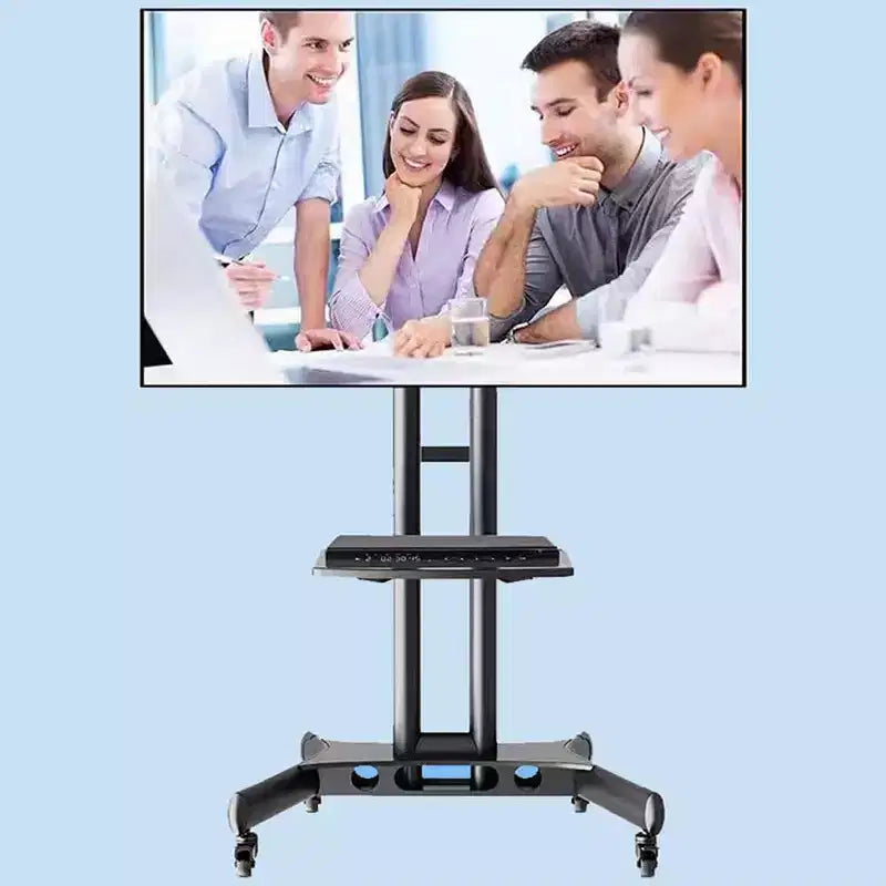Support de chariot TV mobile roulant, supporte les téléviseurs de 32 à 65 pouces jusqu'à 50 kg, réglable en hauteur, noir
