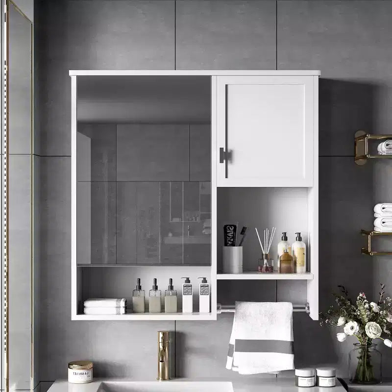 Armoire à pharmacie murale moderne de 29 po avec miroir, étagères et porte-serviettes