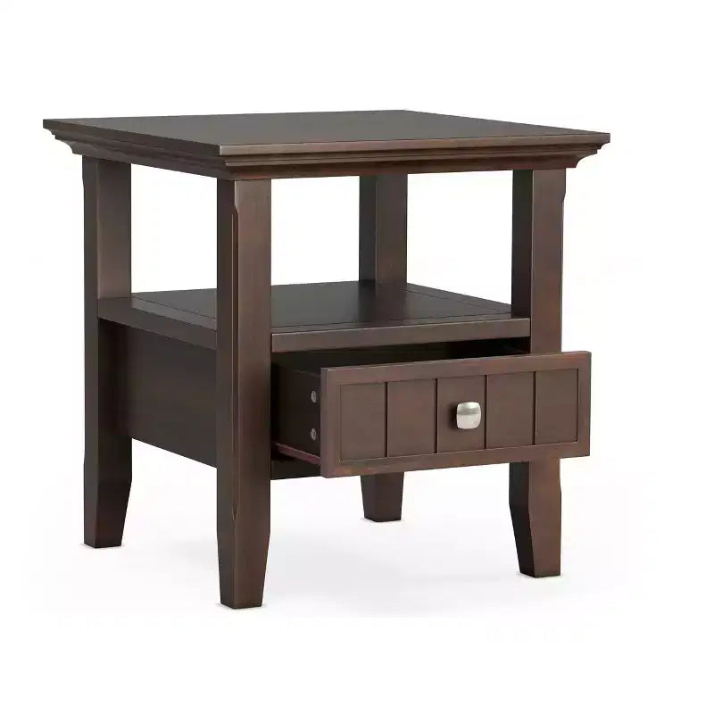 Table d'appoint transitoire en bois massif Normandy de 19 pouces de large