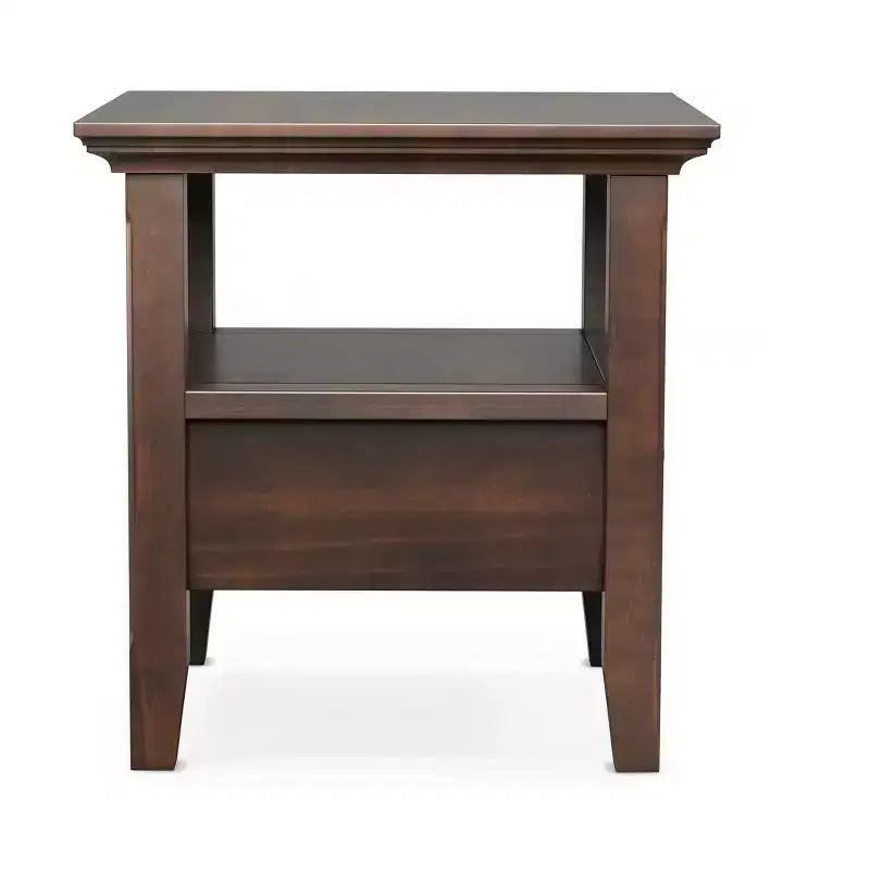Table d'appoint transitoire en bois massif Normandy de 19 pouces de large
