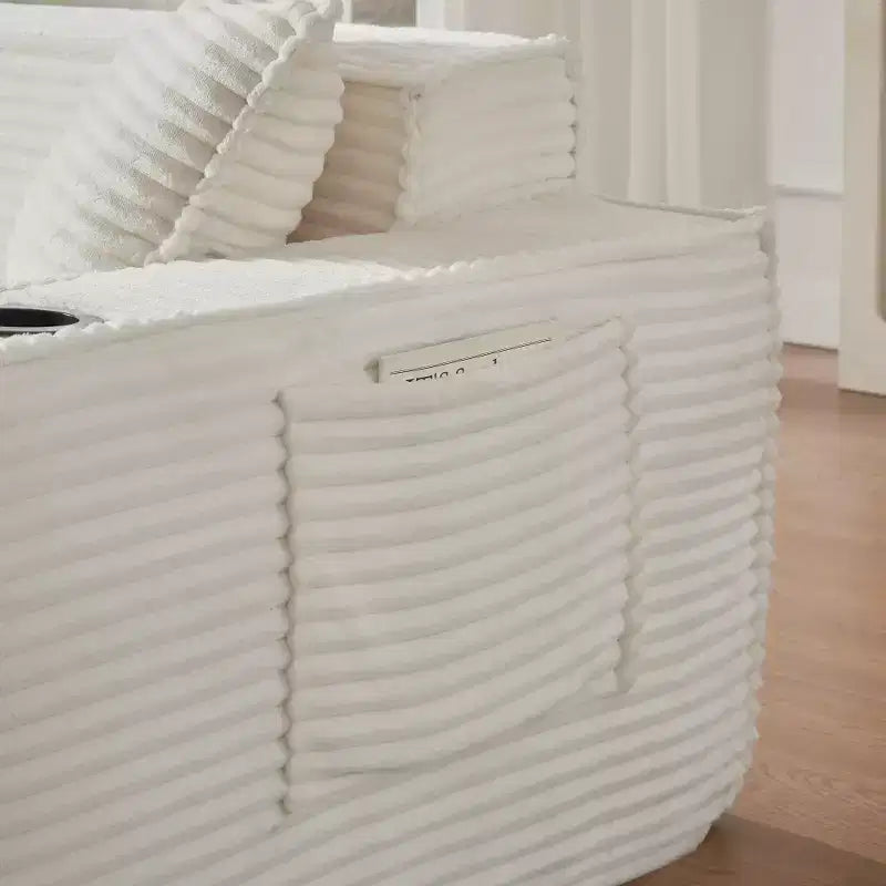 Canapé moderne en velours côtelé, aucun assemblage requis, pour petits espaces et appartements