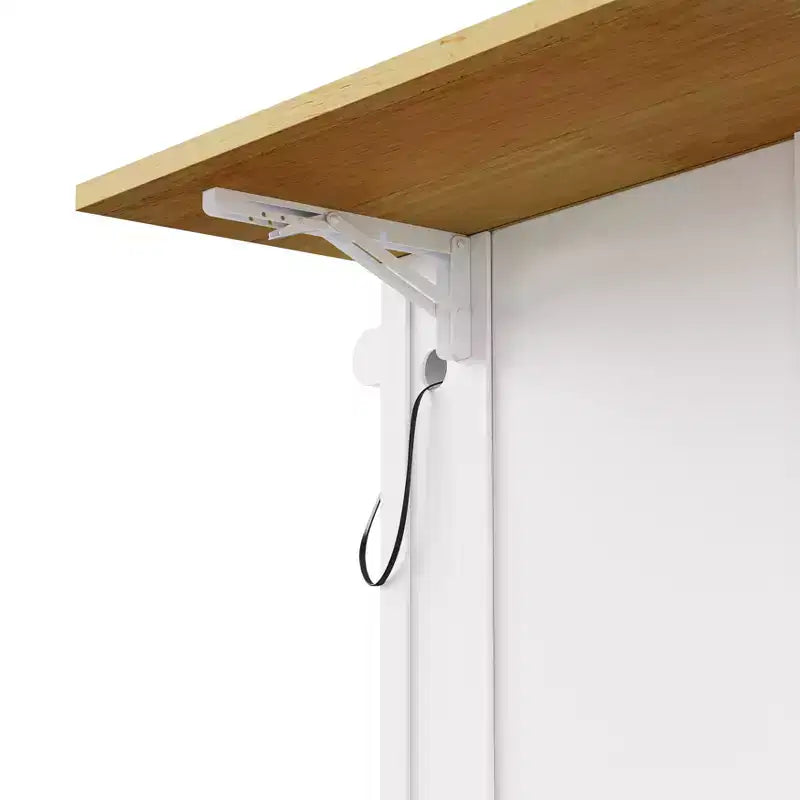 Îlot de cuisine de 122 cm à 5 roues avec 2 tabourets de bar, prise de courant, plateau pliant, chariot de rangement, étagères latérales ouvertes, 2 tiroirs, blanc