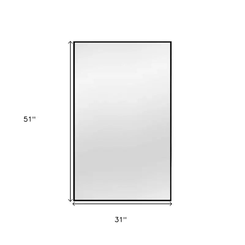 Miroir pleine longueur encadré en métal noir 51