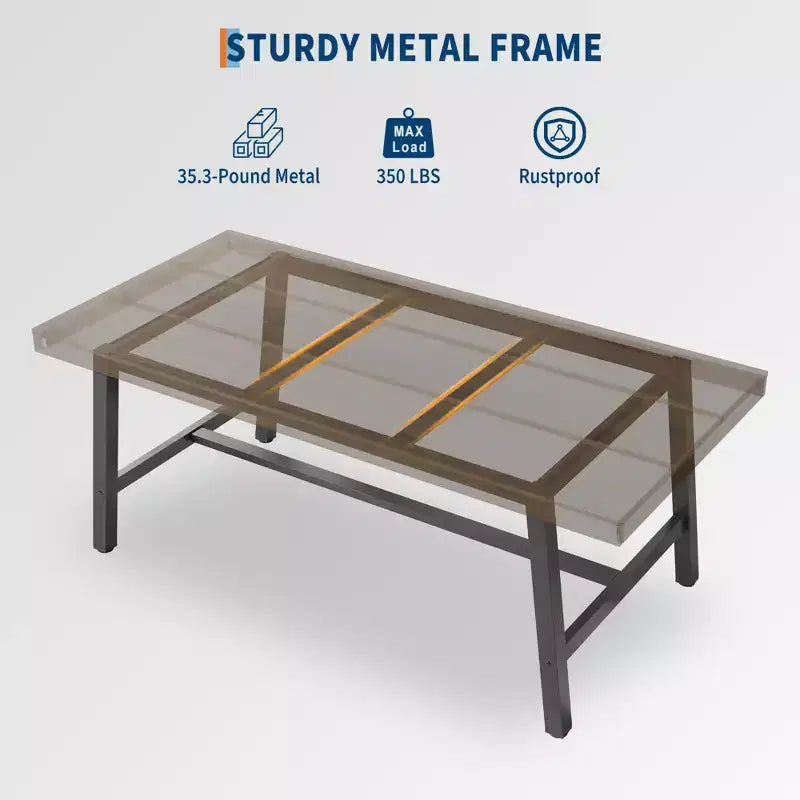 Table à manger industrielle pour 4 à 6 personnes, table de cuisine longue de 160 cm avec plateau en bois, cadre métallique robuste et finition marron rustique – table rectangulaire pour 4 places