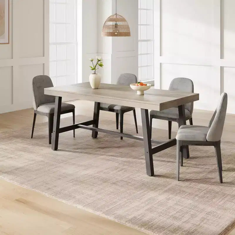 Table à manger industrielle pour 4 à 6 personnes, table de cuisine longue de 160 cm avec plateau en bois, cadre métallique robuste et finition marron rustique – table rectangulaire pour 4 places