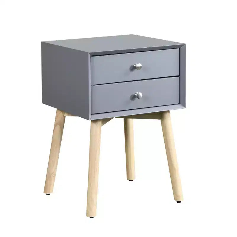 Table de chevet moderne à deux tiroirs