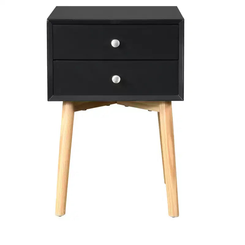 Table de chevet moderne à deux tiroirs