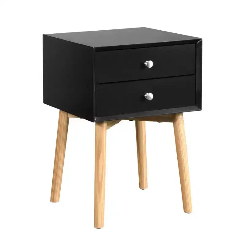 Table de chevet moderne à deux tiroirs