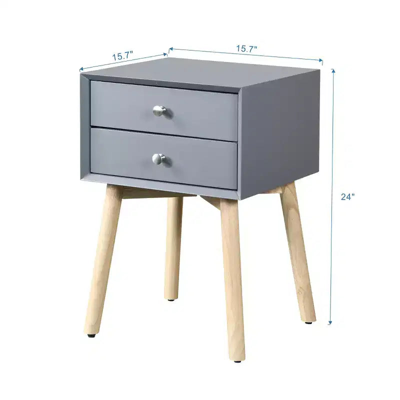 Table de chevet moderne à deux tiroirs