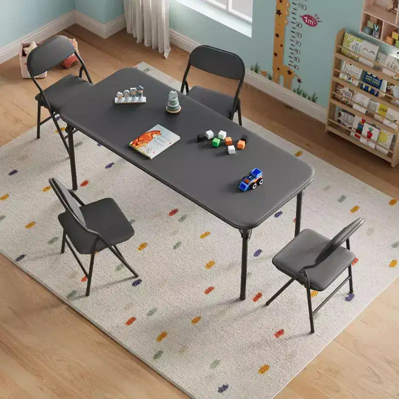 Table pliante rembourrée douce pour enfants, légère, pliable, sans assemblage, pour salle de jeux, salle à manger (table uniquement)