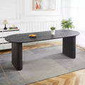 Extensible Dining Table with MDF Top and Metal Legs, for Dining Room, Office, or Coffee Table