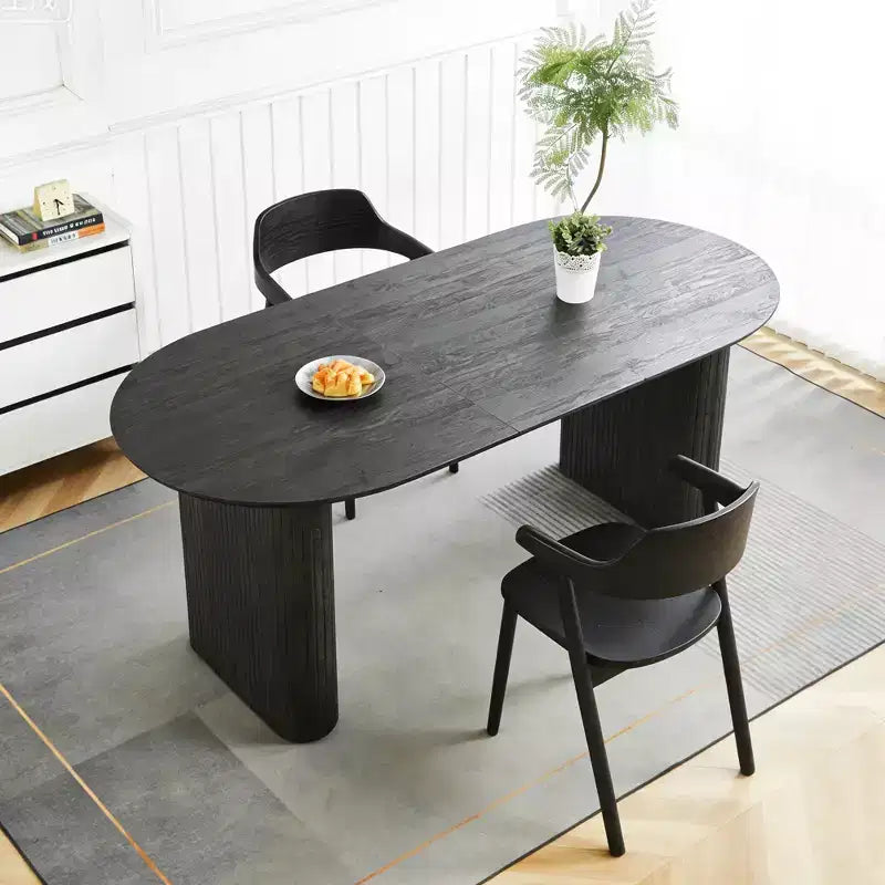 Table à manger extensible avec plateau en MDF et pieds en métal, pour salle à manger, bureau ou table basse