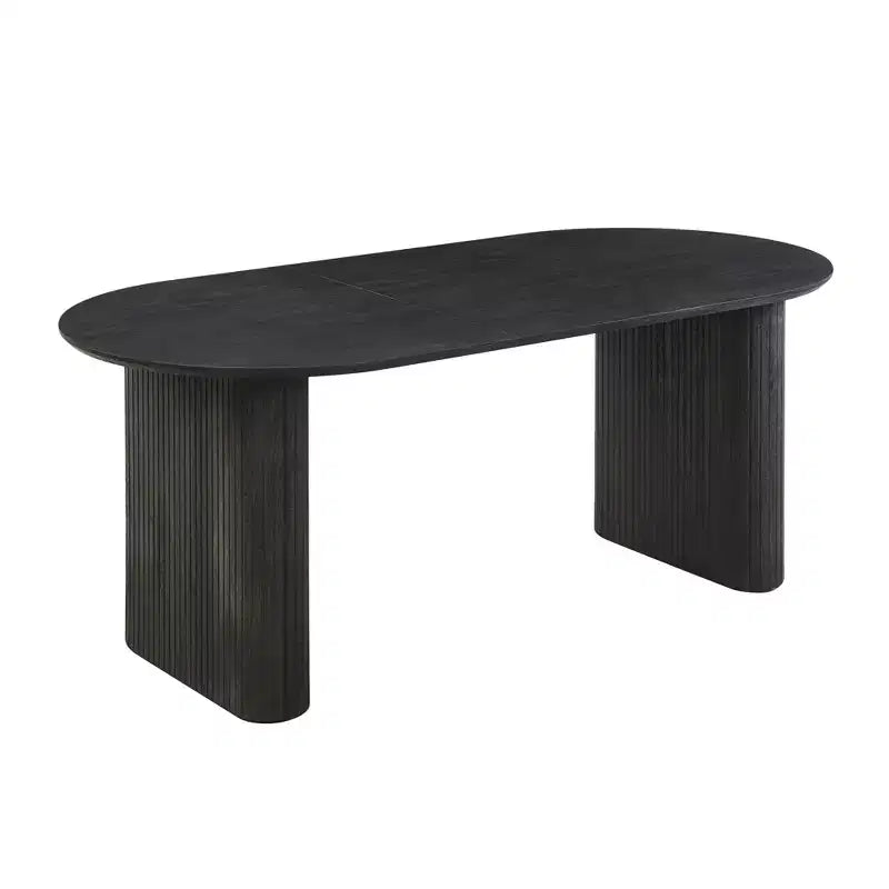 Table à manger extensible avec plateau en MDF et pieds en métal, pour salle à manger, bureau ou table basse