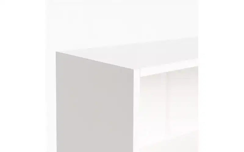 Étagère bibliothèque de 73,66 cm à cinq niveaux avec 5 étagères ouvertes et kit de sécurité anti-basculement, adaptée aux chambres et salons, Blanche